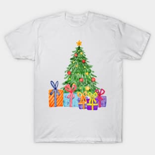 Christmas Tree star shine even a little eggnog and mistletoe T-Shirt